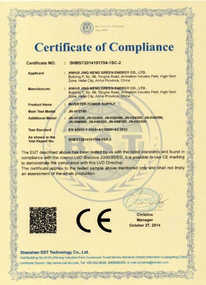 CE for inverter